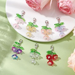 7 Stück Maiglöckchen-Anhänger aus Acryl und Glas&nbsp;HJEW-JM02414