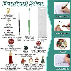Kits de fabrication de stylos à perles sur le thème de Noël&nbsp;DIY-FS0009-41