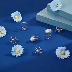 6 pieza de componentes de anillo de latón ajustable&nbsp;FIND-PH0038-31C