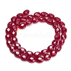 Fili di perle di corindone rosso coltivate in laboratorio&nbsp;GG-CBAC488-01D