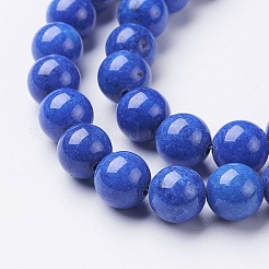 Natur Mashan Jade runde Perlen Stränge&nbsp;G-D263-10mm-XS08