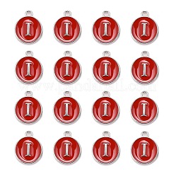 Emaille Charms aus platinierter Legierung&nbsp;LS-ENAM-S118-03I-P