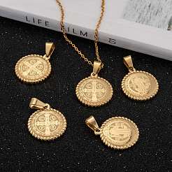 Pendentifs en acier inoxydable 304 avec placage ionique (IP)&nbsp;STAS-O065-18