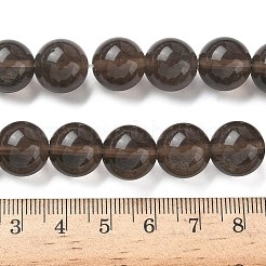 Chapelets de perles d'obsidienne de glace naturelle&nbsp;G-P590-A01-12mm-01