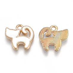 Legierung Emaille Kätzchen Charms&nbsp;ENAM-S115-056