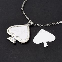 Collier pendentif en aluminium vierge de sublimation&nbsp;LS-NJEW-E020-02P-01