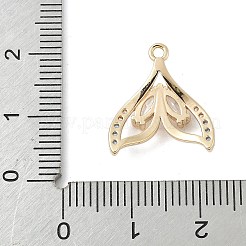 Messing Pavé hell himmelblau und klar Zirkonia Meerestier Verbinder Charms&nbsp;KK-M326-07C-G