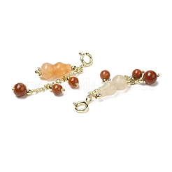 Natürliche Jade-Kürbis-Anhängerdekorationen&nbsp;KK-H445-15G