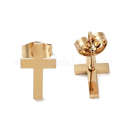 PVD-Vakuumbeschichtung 304 Edelstahl Ohrstecker für Damen&nbsp;EJEW-A048-47B-G