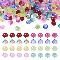 128 Stück 8 Farben transparent gespritzte Glasperlen&nbsp;GLAA-TA0001-26