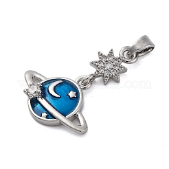 Ottone micro spianare pendenti zirconi&nbsp;KK-V009-12P