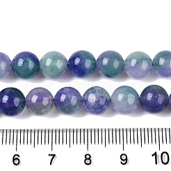 Gefärbt natürlichen weißen Jade Perlen Stränge&nbsp;G-T138-8mm-210-11