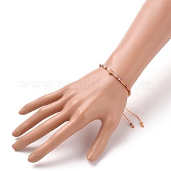 Bracelets de perles de nylon tressés réglables&nbsp;BJEW-JB05658-05