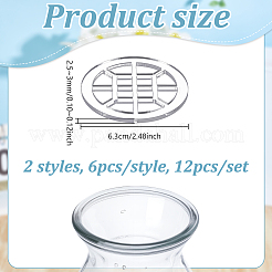 12 Stück 2 Stile Acryl Einmachdose Zucht Top Zubehörse&nbsp;FIND-NB0006-59