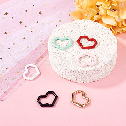 6 anillo de resorte de aleación con forma de corazón&nbsp;FIND-TA0011-14C