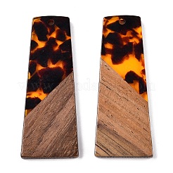 Colgantes de resina opaca y madera de nogal&nbsp;RESI-T058-04C