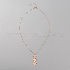 Collana pendente in lega con catene portacavi per donna&nbsp;NJEW-WH0022-02B-KCG
