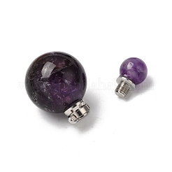 Natürliche Amethyst Parfümflaschenanhänger&nbsp;GG-CBA7610-02P-04