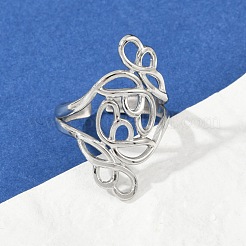 Offene Manschettenringe aus 304 Edelstahl für Damen&nbsp;RJEW-U061-02P