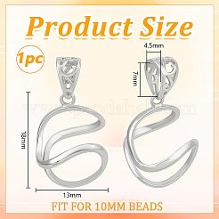 1 pz. 925 pendenti a gabbia in argento sterling placcati in rodio&nbsp;STER-BC0002-42P