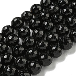 Brins de perles d'agate à bandes naturelles à facettes&nbsp;G-F447-12mm-O09