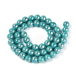 Fili di perline di vetro opaco placca&nbsp;GLAA-T032-P10mm-AB12A