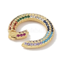 Gestellware Messing Micro Pave Zirkonia Twister Spangen&nbsp;KK-NH0002-04G-02