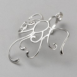 925 Sterling Silber Anhänger Fassungen&nbsp;STER-WH0004-051P