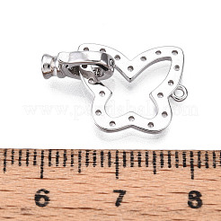 925 Faltschließe aus klarem Zirkonia in Mikropavé-Optik aus Sterlingsilber&nbsp;STER-T008-06P