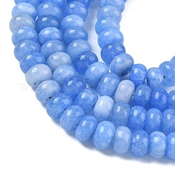 Gefärbt natürlichen weißen Jade Perlen Stränge&nbsp;GG-CBA9281-A10-5x8mm