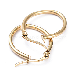 Boucles d'oreilles créoles en acier inoxydable 201&nbsp;EJEW-I245-03F
