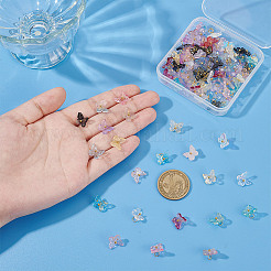 100 Stück transparente Schmetterlingsanhänger aus Glas&nbsp;FIND-HY0003-79