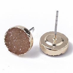 Druzy-Harz-Ohrstecker aus Galvanik&nbsp;RESI-S383-029E