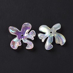 Capuchons de perles acryliques placage irisé arc-en-ciel&nbsp;OACR-A017-09