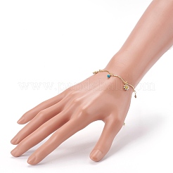 Latón pulseras de charm de esmalte&nbsp;BJEW-JB05957