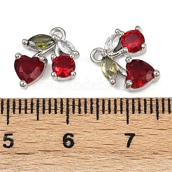 Pendentifs avec zircon cubiques à micro-pavés en laiton&nbsp;KK-P290-02A-P-01