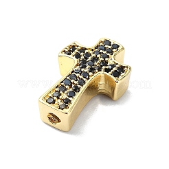 Cremagliera placcatura micro ottone spianare perline zirconi&nbsp;KK-U014-01G