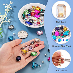 100 pz di strass da cucire in vetro&nbsp;GLAA-TA0004-45