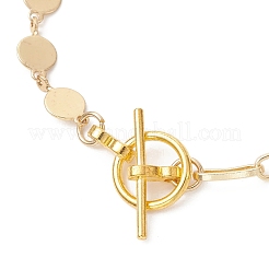 Herstellung von Armbändern aus Messing-Scheibengliederketten und Büroklammerketten&nbsp;AJEW-JB01568