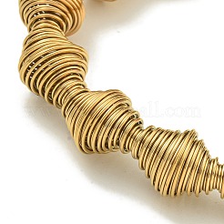 Bracelets à ressort bicônes réglables en acier inoxydable 304 avec placage ionique (IP)&nbsp;BJEW-H617-09G