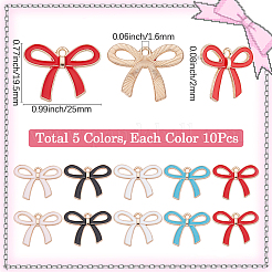 50 pz 5 colori ciondoli in lega di smalto&nbsp;ENAM-SC0006-46
