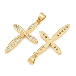 Pendentifs en laiton zircon cubique transparent&nbsp;CU-CBADC6C-01G