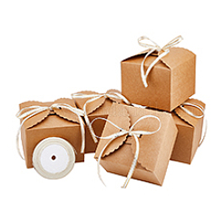 20 scatola pieghevole per biscotti in carta kraft&nbsp;DIY-DC0002-28