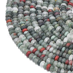 Natürliche afrikanische Heliotrop Perlen Stränge&nbsp;G-P575-A55-4x2mm