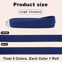 25 Yards 5 Farben Polyesterbänder&nbsp;SRIB-PH0001-42A