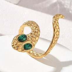 Anillos abiertos de acero inoxidable 304 con circonita cúbica&nbsp;SA-CBAF5A1-04G