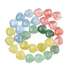 Colliers de perles en verre de quartz cerise à dégradé de couleurs&nbsp;G-B185-A15