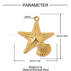 Anhänger aus Edelstahl 304&nbsp;STAS-OY019-60G