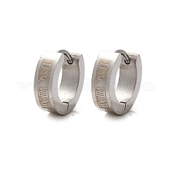 Pendientes de aro pulidos de acero inoxidable 304&nbsp;EJEW-M106-01A-P
