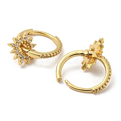 Pendientes de aro de latón chapado en oro real de 18k&nbsp;EJEW-A033-30G
